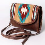 American Darling Women's Messenger Bag Western Saddle Blanket Genuine Leather Handbag and Ladies Purse
