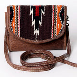 American Darling Messenger Bag Saddle Blanket Fabric Genuine Leather Western Women Bag Handbag Purse | Cute Messenger Bag | Leather Messenger Bag | Messenger Purse