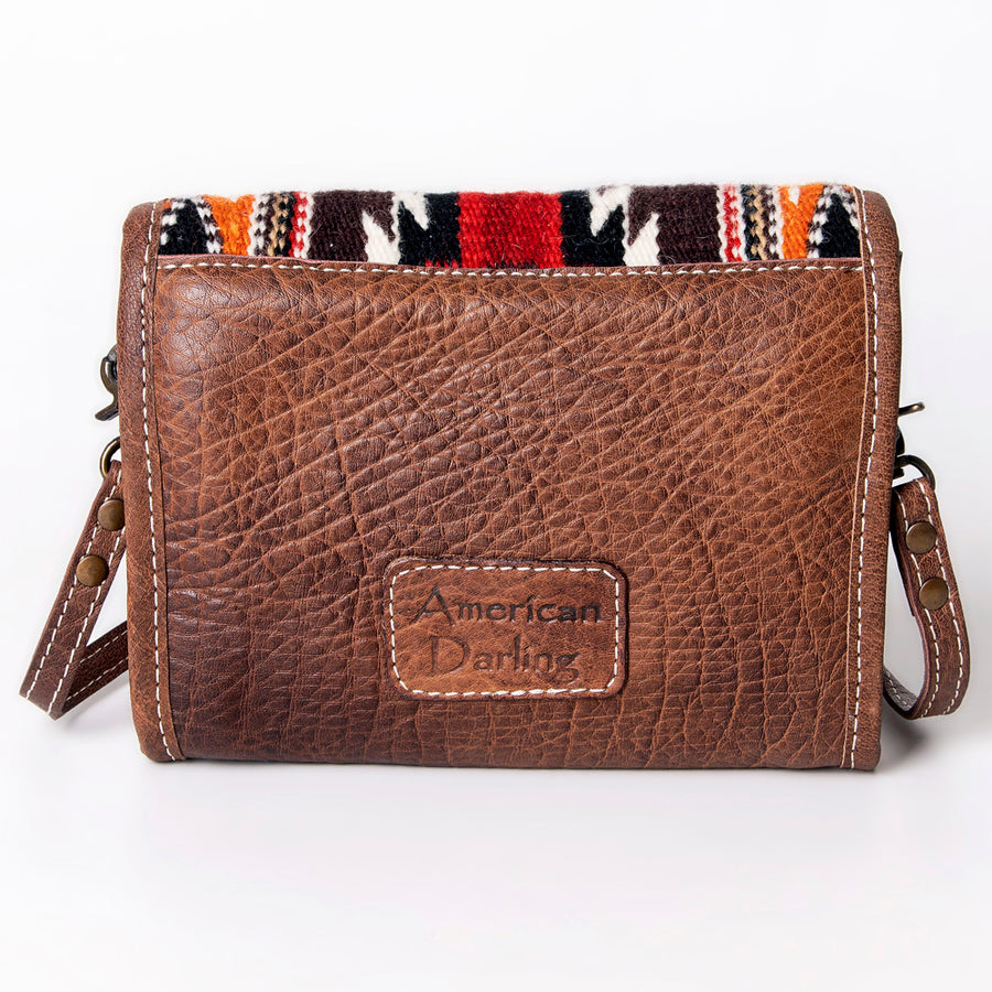 American Darling Women's Messenger Bag Western Saddle Blanket Genuine Leather Handbag and Ladies Purse