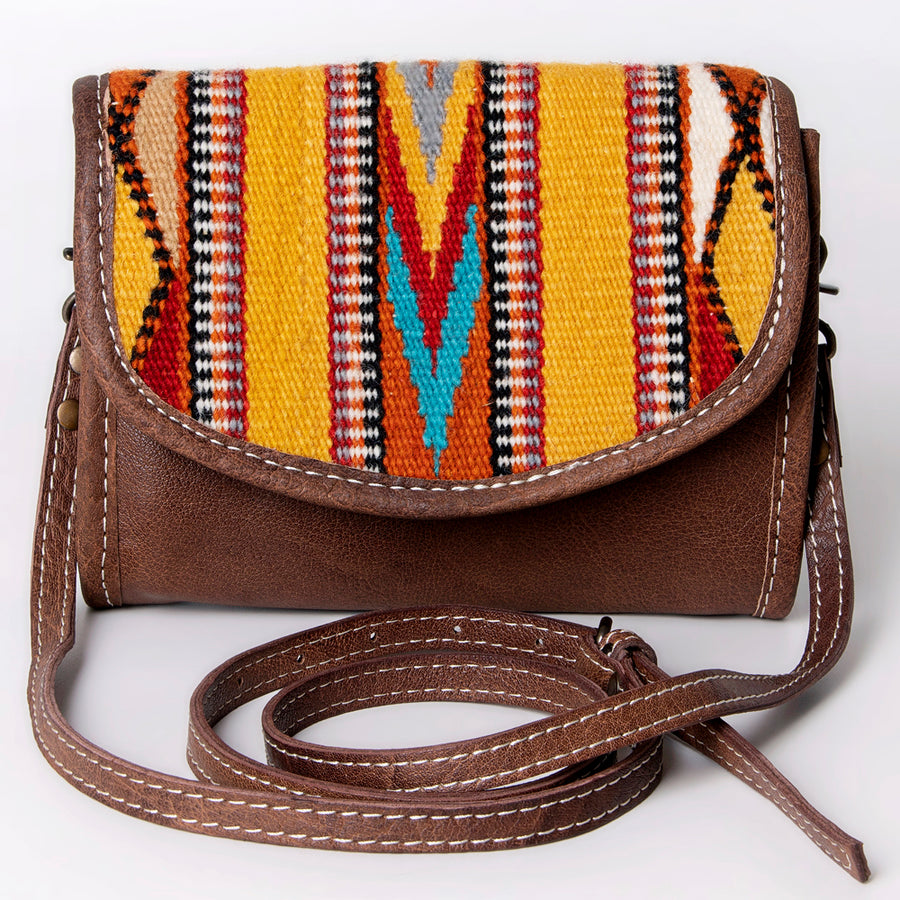American Darling Women's Messenger Bag Western Saddle Blanket Genuine Leather Handbag and Ladies Purse