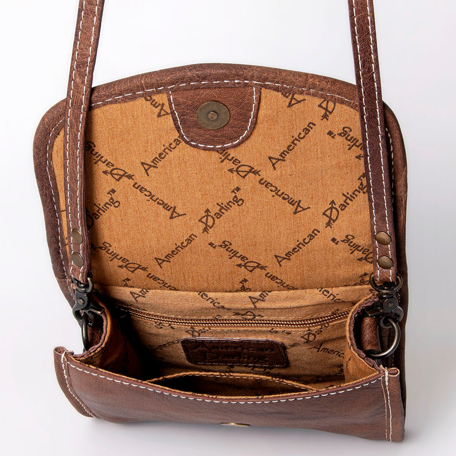 American Darling Women's Messenger Bag Western Saddle Blanket Genuine Leather Handbag and Ladies Purse