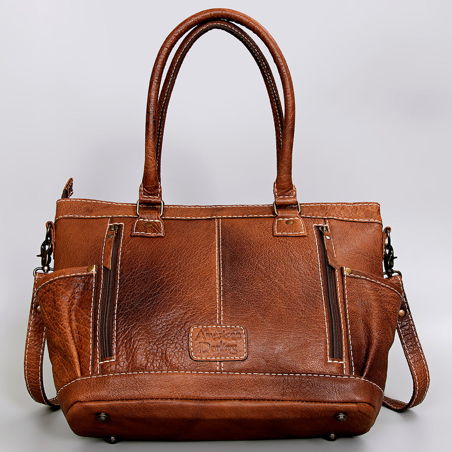 American Darling Women's Tote Bag Western Saddle Blanket Genuine Leather Handbag and Ladies Purse