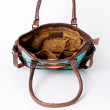 American Darling Women's Tote Bag Western Saddle Blanket Genuine Leather Handbag and Ladies Purse