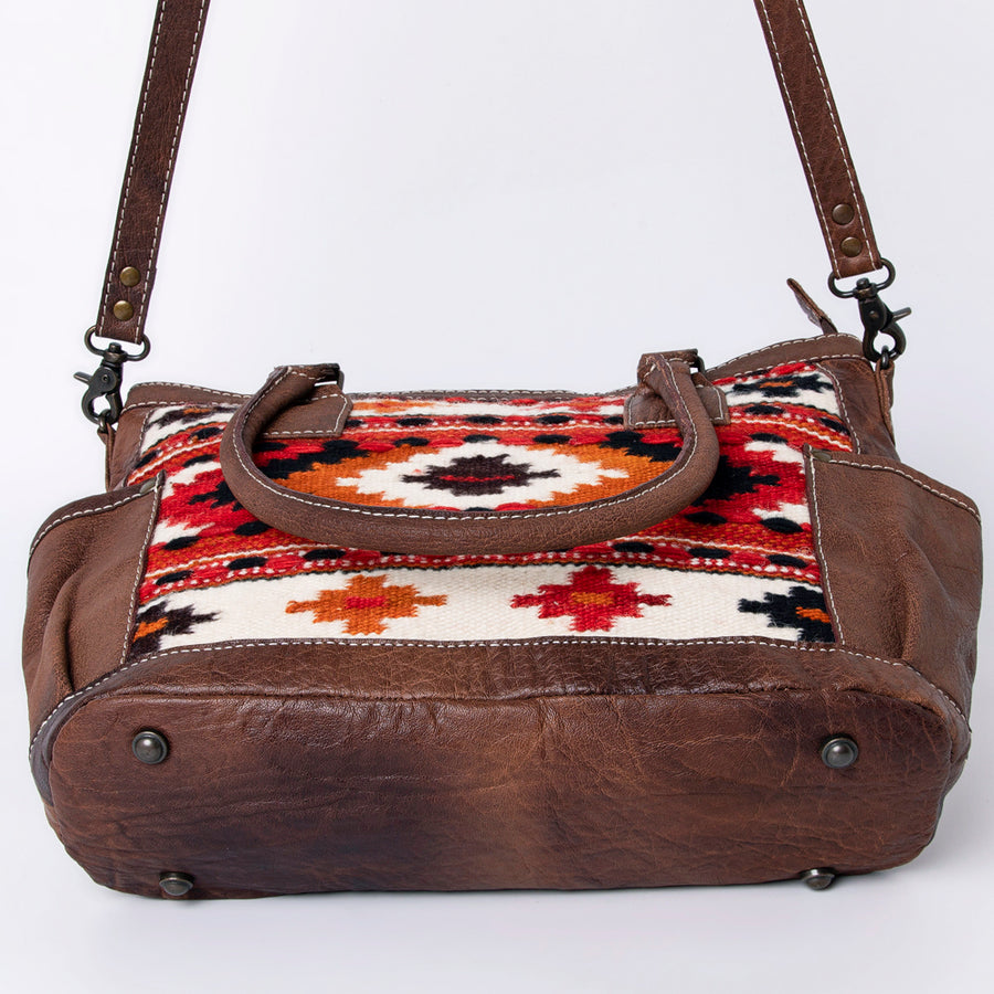 American Darling Women's Tote Bag Western Saddle Blanket Genuine Leather Handbag and Ladies Purse