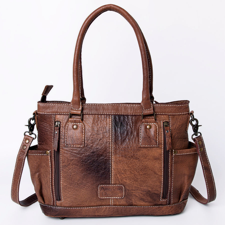 American Darling Women's Tote Bag Western Saddle Blanket Genuine Leather Handbag and Ladies Purse
