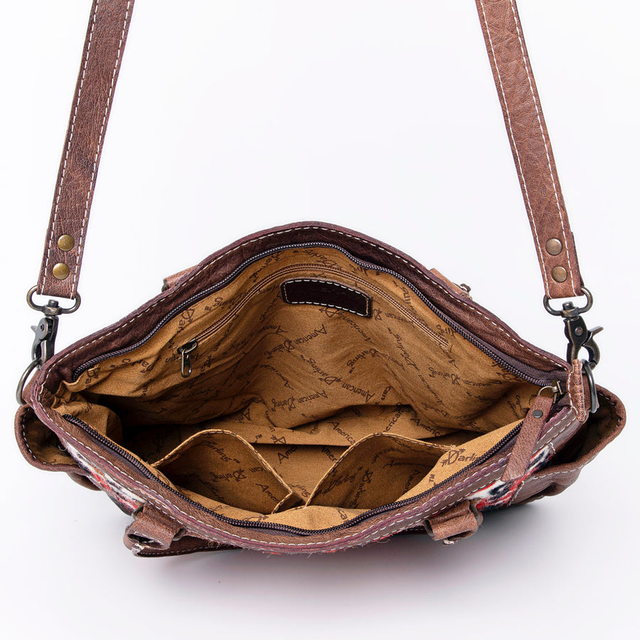 American Darling Women's Tote Bag Western Saddle Blanket Genuine Leather Handbag and Ladies Purse