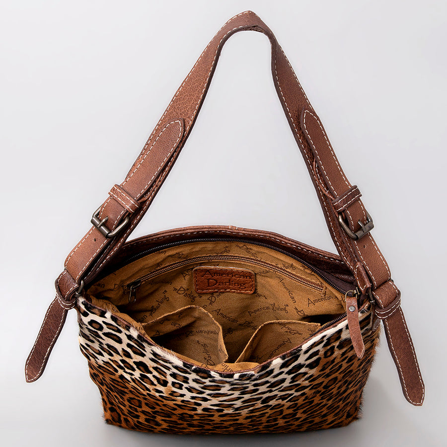 American Darling Women's Hobo Bag Western Hair-on Genuine Leather Handbag and Ladies Purse