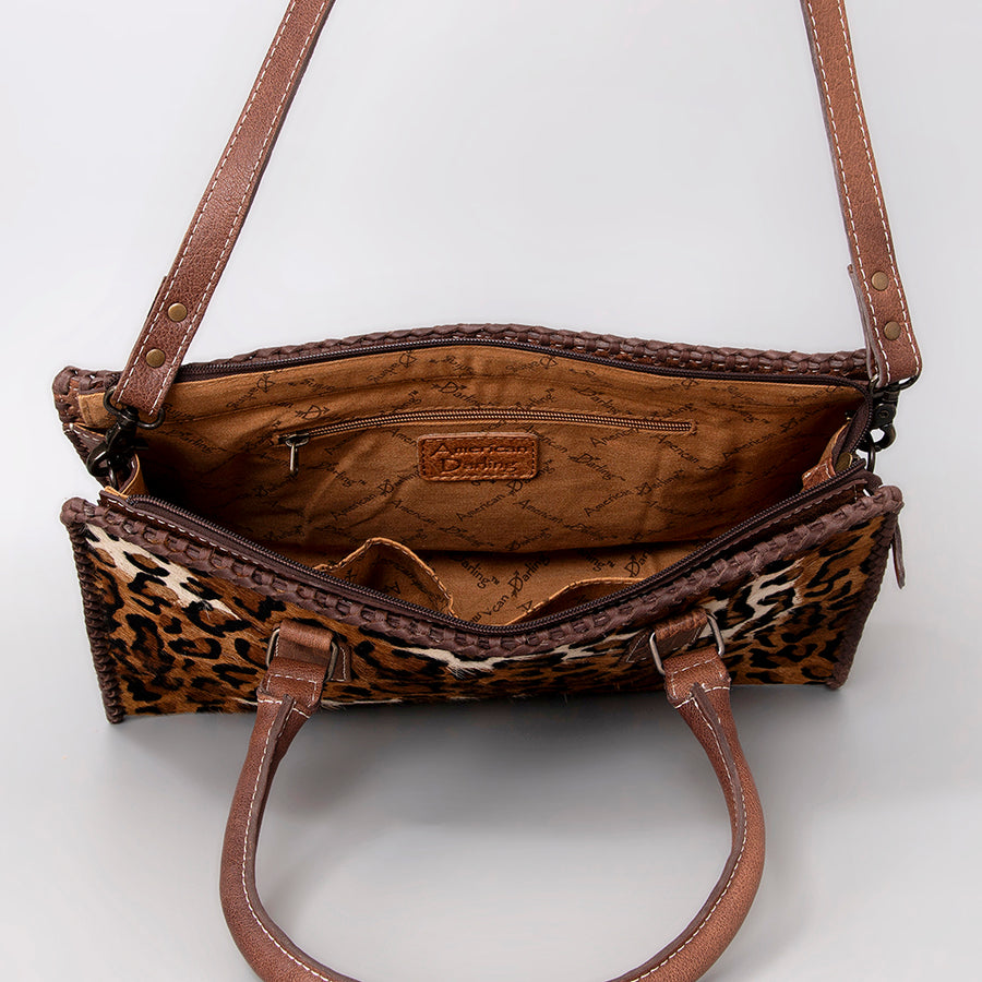 American Darling Women's Tote Bag Western Hair-On Genuine Leather Handbag and Ladies Purse