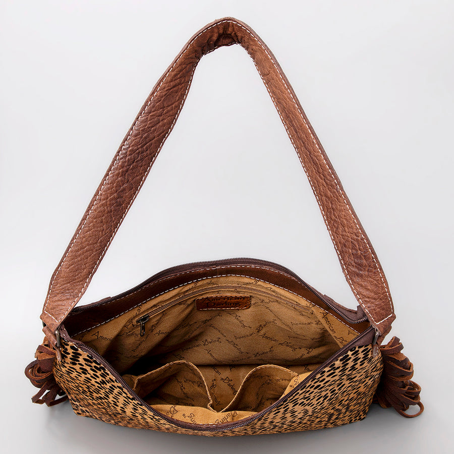 American Darling Women's Hobo Bag Western Hair-On Genuine Leather Handbag and Ladies Purse