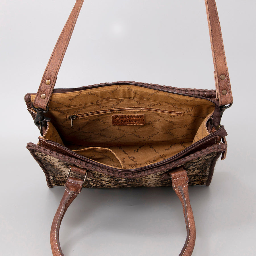 American Darling Women's Hobo Bag Western Hair-On Genuine Leather Handbag and Ladies Purse