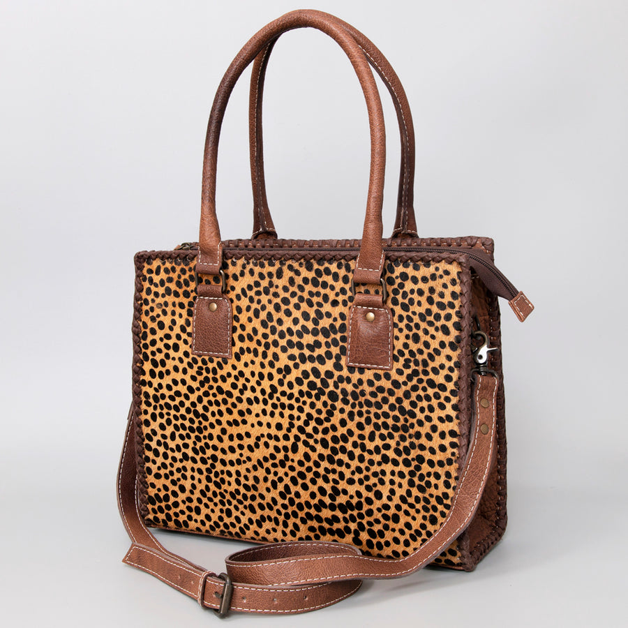 American Darling Western Hair-On Cowhide Genuine Leather Tote Bag - Hilason