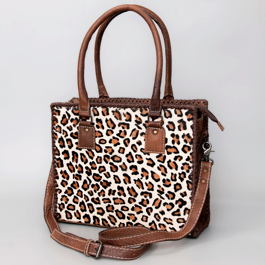 American Darling Western Hair-On Cowhide Genuine Leather Tote Bag - Hilason