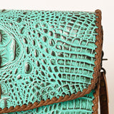 American Darling Coin Purse Crocodile embossed Genuine Leather women bag western handbag purse