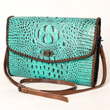American Darling Western Crocodile-Embossed Leather Handbag - Coin Purse Hand bag - Uhorse