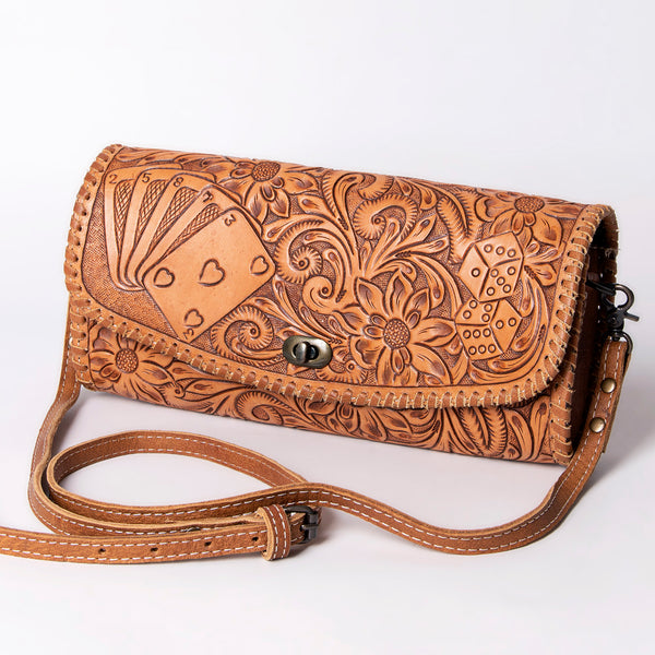 American Darling Wallet Hand Tooled Genuine Leather women bag western handbag purse - Uhorse