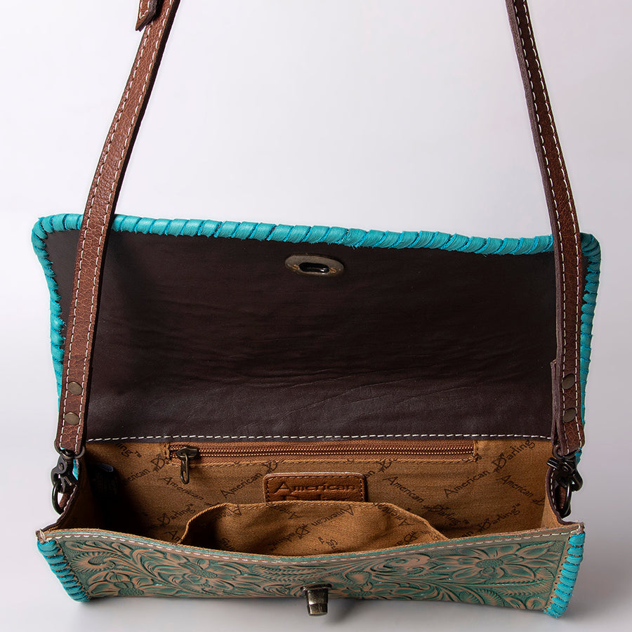 American Darling Women's Wallet Hand Tooled Genuine Leather Handbag and Ladies Purse
