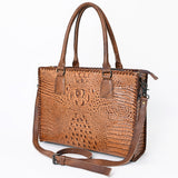 American Darling Crocodile-Embossed Genuine Leather Tote Bag – W. by Hilason – Cowboy and equestrian accessories