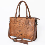 American Darling Briefcase Crocodile embossed Genuine Leather women bag western handbag purse - Uhorse