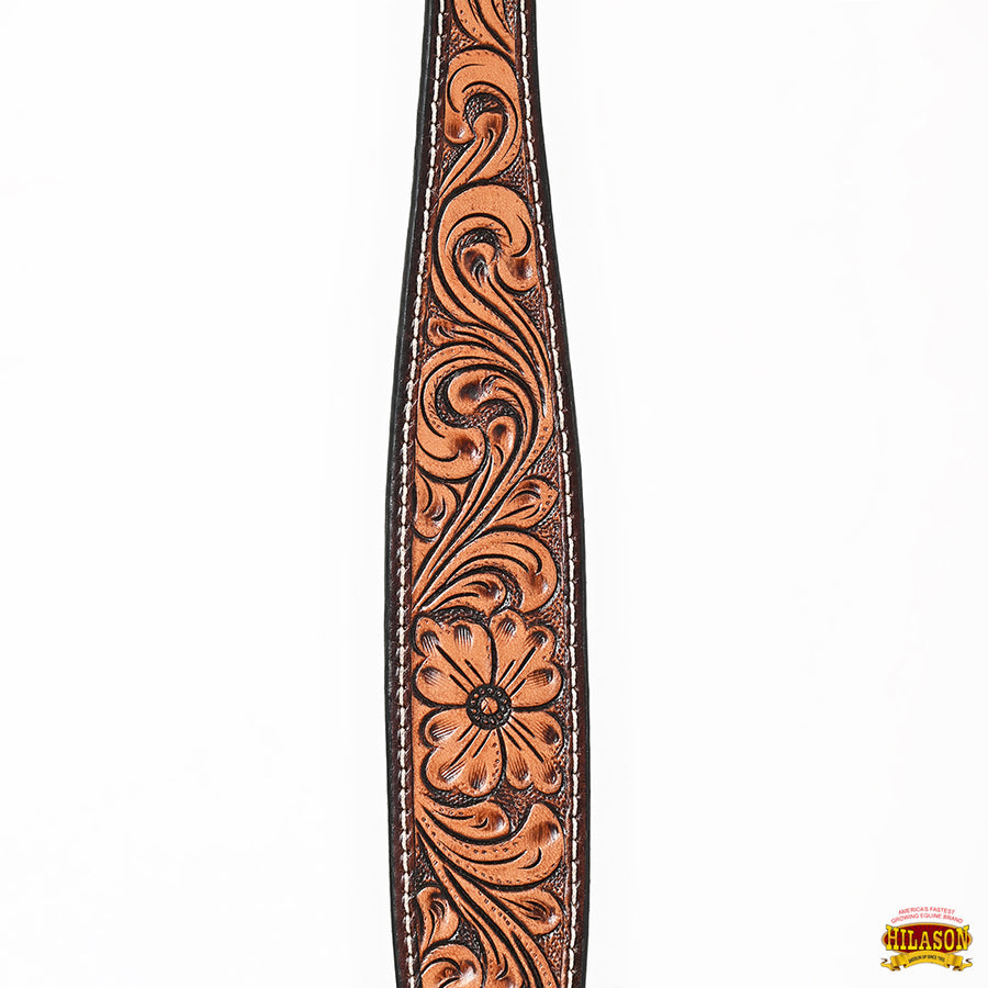 HILASON Western Horse Headstall Breast Collar Set American Leather Floral | Tack for Horses