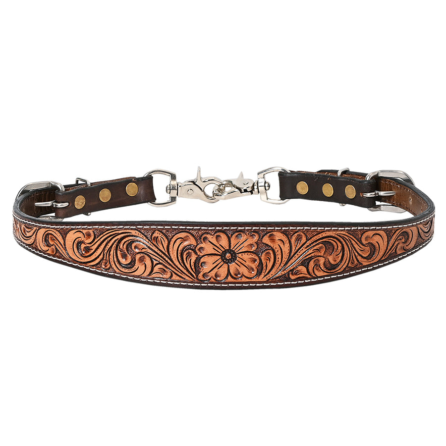 24-27 In HILASON Horse Leather Wither Strap Dark Brown - Uhorse