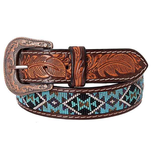 HILASON Western Genuine Leather Belt for Men Women Cowboy Cowgirl Handmade Unisex Full Grain Heavy Duty Tooled - Uhorse