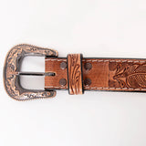 Hilason Hand Carved Western Leather Men Women Belt Beaded