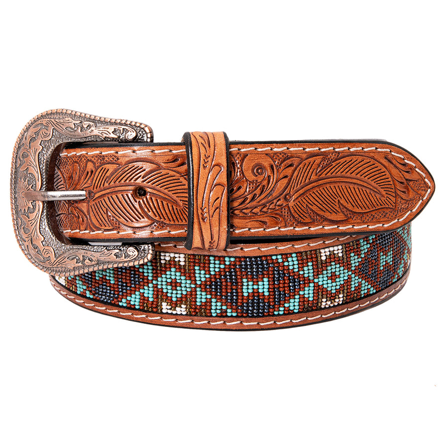 HILASON Western Genuine Leather Belt for Men Women Cowboy Cowgirl Handmade Unisex Full Grain Heavy Duty Tooled - Uhorse