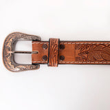 Hilason Hand Carved Western Leather Men Women Belt Beaded
