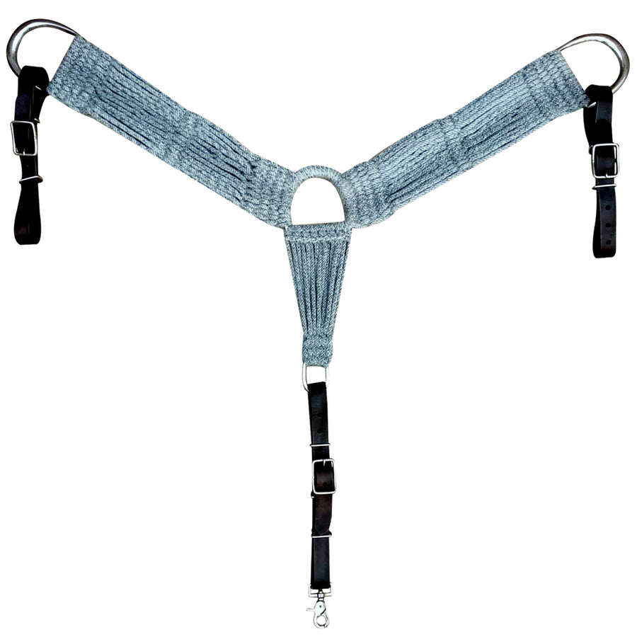 HILASON W. Wool Hand Tooled Breast Collar Grey by Hilason – Cowboy and equestrian accessories