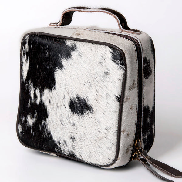 American Darling Hair-On Cowhide Genuine Leather Travel Jewelry Case - Uhorse