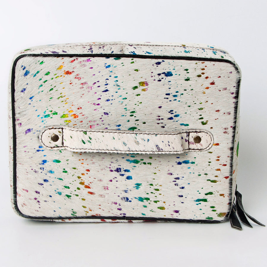 American Darling Jewelry Case for Women - Hair-On Cowhide Eco-Friendly Genuine Leather Travel Organizer