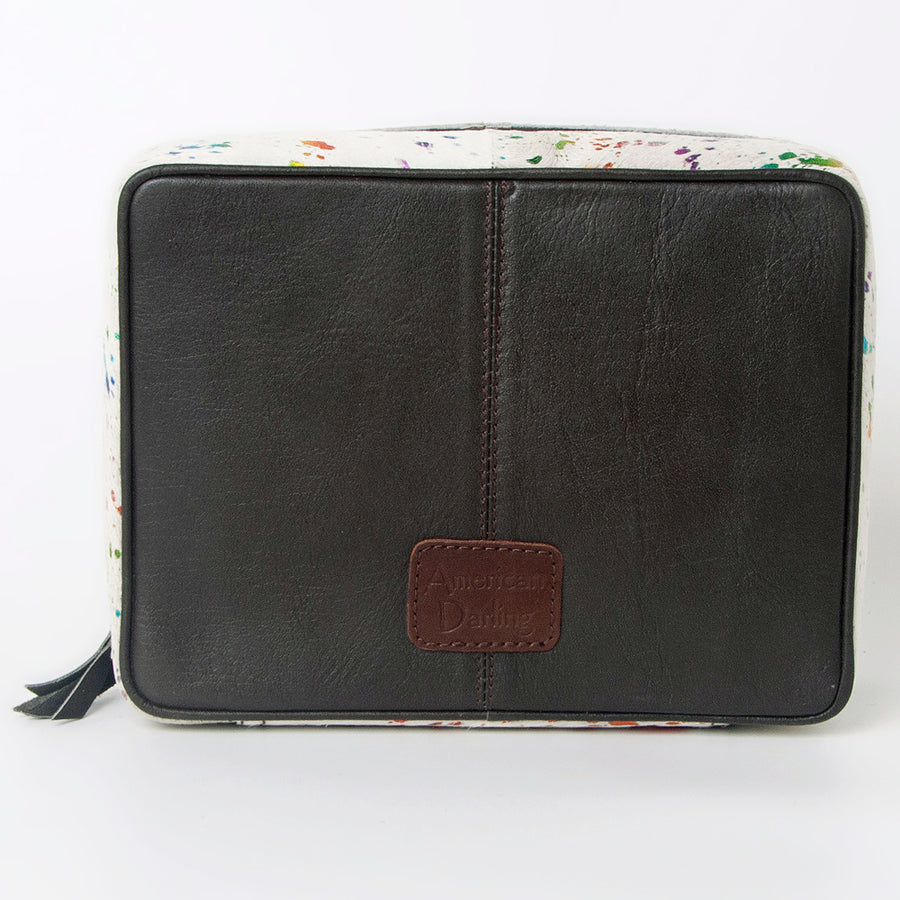 American Darling Jewelry Case for Women - Hair-On Cowhide Eco-Friendly Genuine Leather Travel Organizer