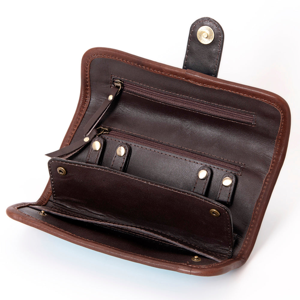 American Darling ADBGA319B Jewelry Case Hand Tooled Saddle Blanket Genuine Leather Women Bag Western Handbag Purse