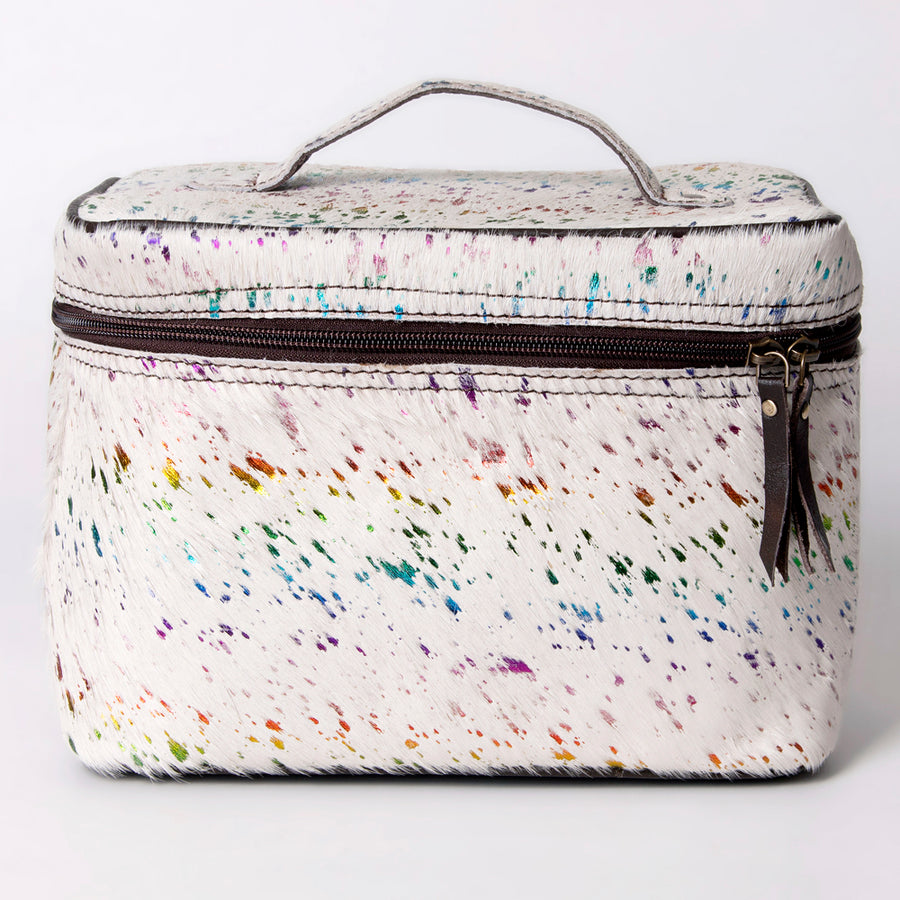 American Darling Jewelry Case for Women - Hair-On Cowhide Eco-Friendly Genuine Leather Travel Organizer
