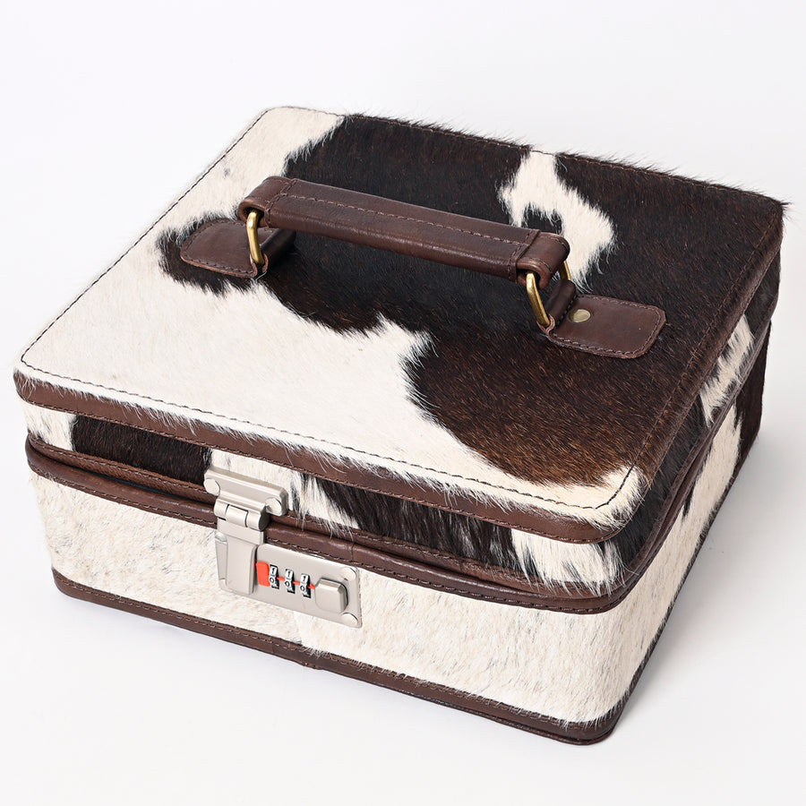 American Darling Hair-On Cowhide and Genuine Leather Travel Jewelry case - Uhorse
