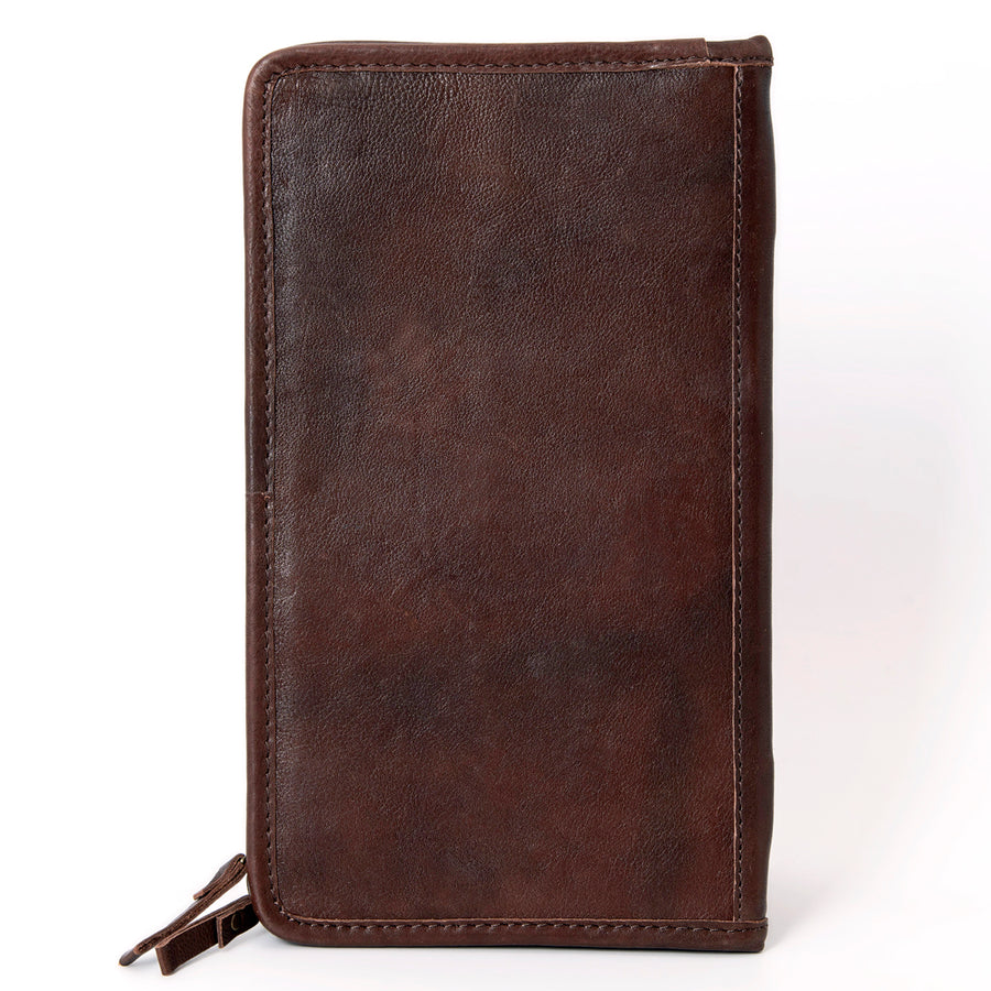 American Darling Jewelry Case for Women - Hair-On Cowhide, Hand Tooled Floral Carved Genuine Leather Travel Organizer