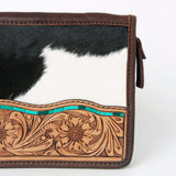 American Darling ADBGA323C Jewelry Case Hand Tooled Hair-On Genuine Leather Women Bag Western Handbag Purse