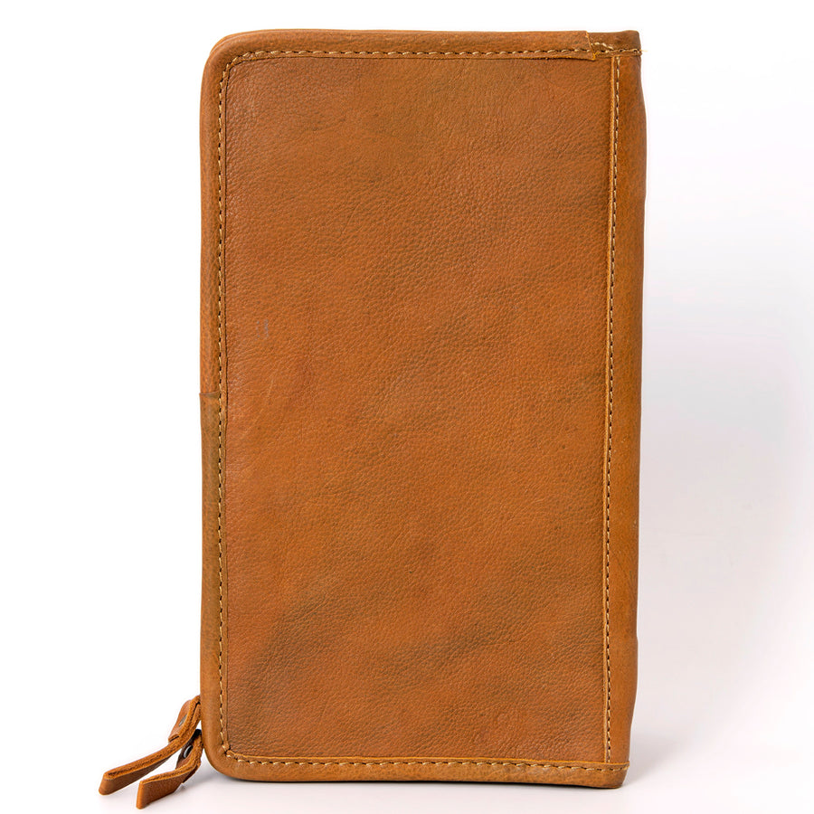 American Darling Jewelry Case for Women - Hair-On Cowhide, Hand Tooled Floral Carved Genuine Leather Travel Organizer