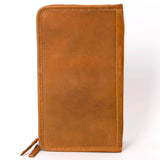 American Darling Jewelry Case for Women - Hair-On Cowhide, Hand Tooled Floral Carved Genuine Leather Travel Organizer