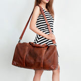 Never Mind Nmbgz128A Duffel Vintage Handmade Genuine Cowhide Leather Women Bag Western Handbag Purse