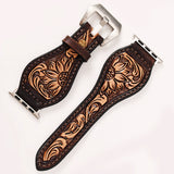 American Darling ADWAR103-45 Beautifully Hand Tooled Genuine American Leather I watch Strap Men and Women Unisex