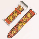 American Darling ADWAR106-41 Beautifully Hand Tooled Genuine American Leather I watch Strap Men and Women Unisex