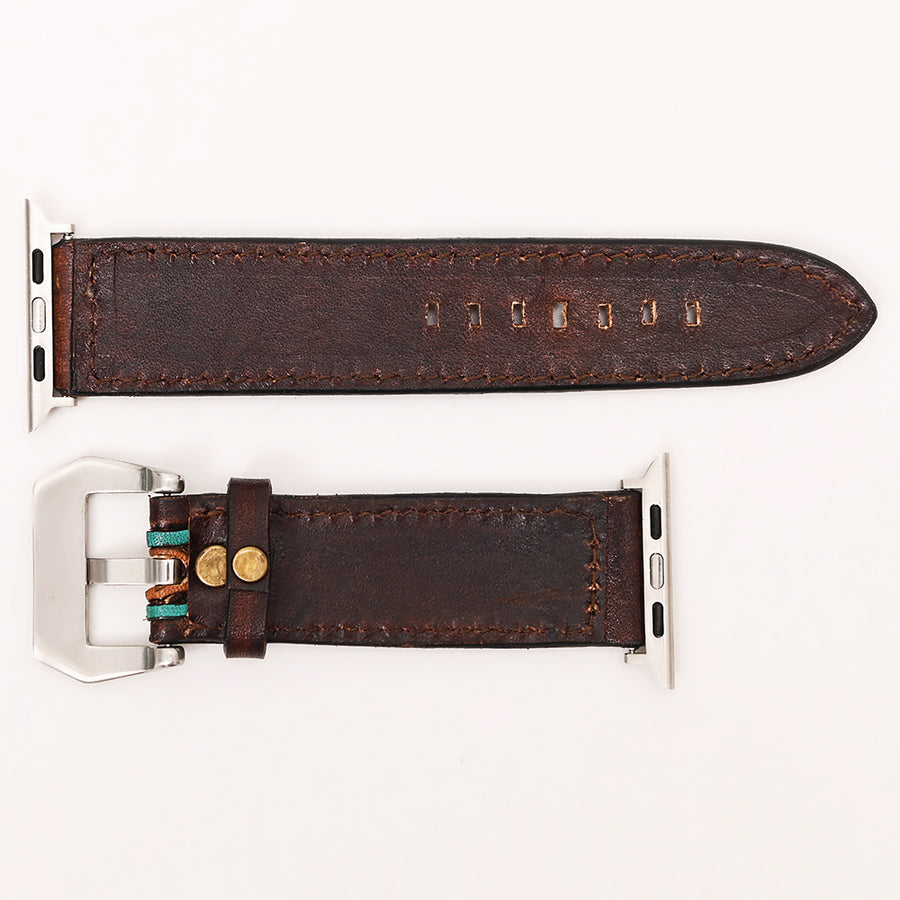 American Darling Beautifully Hand Tooled Genuine Leather I watch Strap Men and Women Unisex