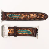 American Darling ADWAR111-41 Beautifully Hand Tooled Genuine American Leather I watch Strap Men and Women Unisex