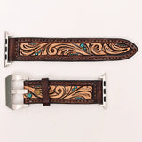 American Darling ADWAR112-45 Beautifully Hand Tooled Genuine American Leather I watch Strap Men and Women Unisex