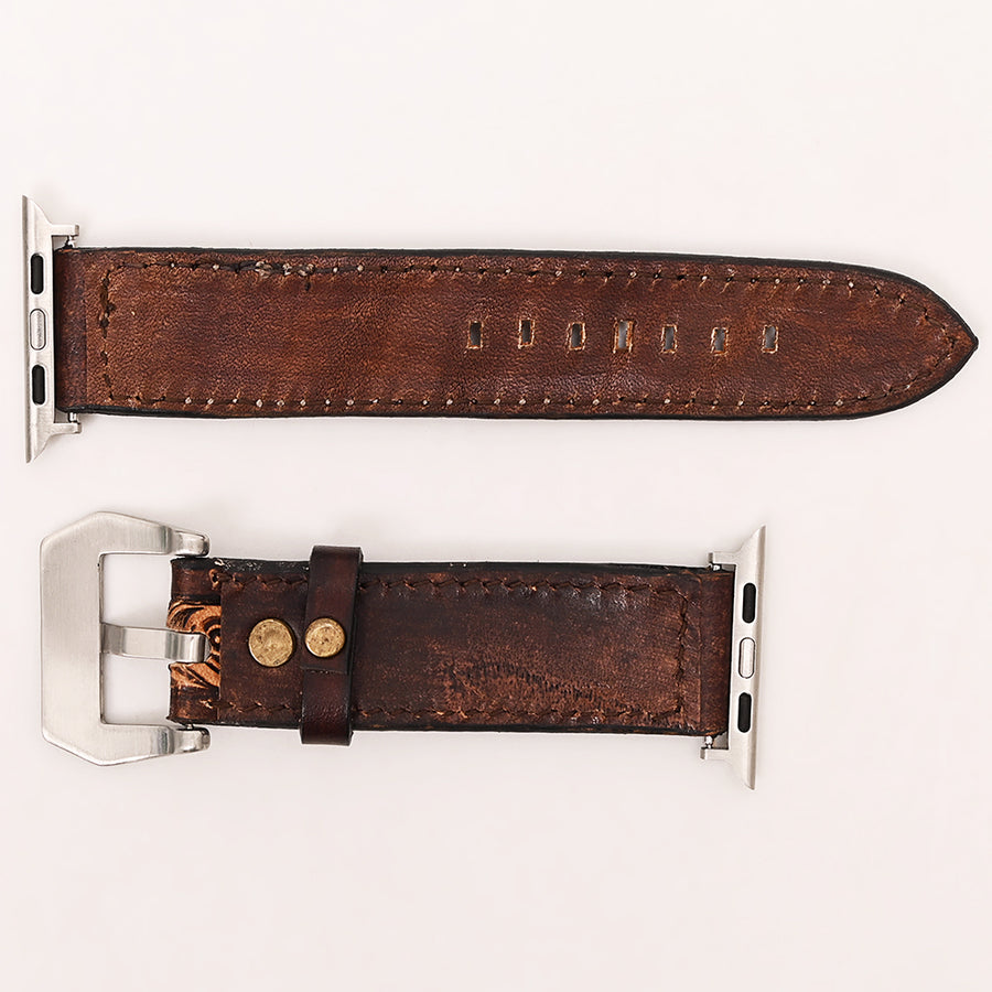 American Darling Beautifully Hand Tooled Genuine Leather I watch Strap Men and Women Unisex