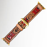 American Darling ADWAR114-41 Beautifully Hand Tooled Genuine American Leather I watch Strap Men and Women Unisex