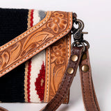 American Darling Hand Tooled Saddle Blanket Genuine Leather Women Bag Western Handbag Purse