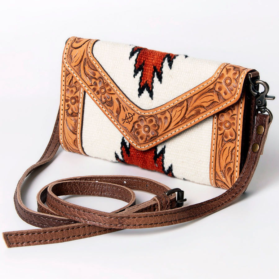 American Darling Handcrafted Hand Tooled Leather Saddle Blanket Envelope - Uhorse