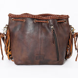 American Darling Bucket Full Grain Leather Western Women Bag Handbag Purse | Crossbody for Cute